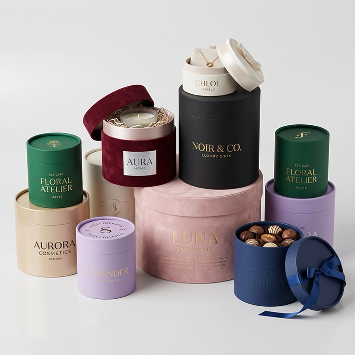 Packaging with Round Boxes (Category) 